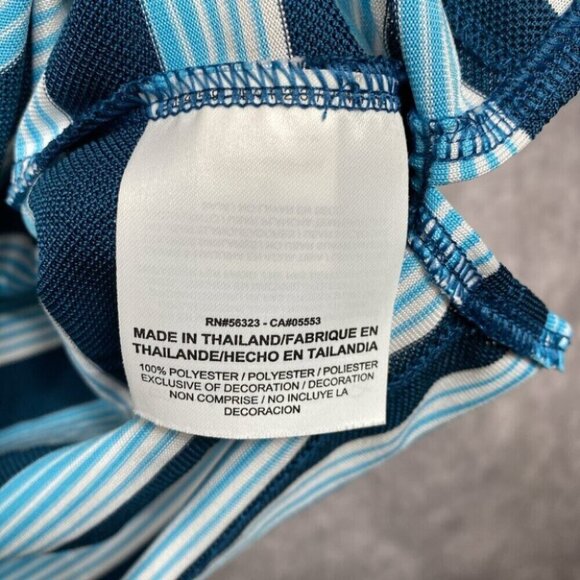 Nike Golf Standard Fit Polo Shirt XL Multi-Blue White Striped Golfer Performance - Picture 6 of 10